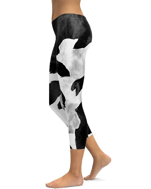 Yoga Pants for Easy Movement -Cow Skin Capris