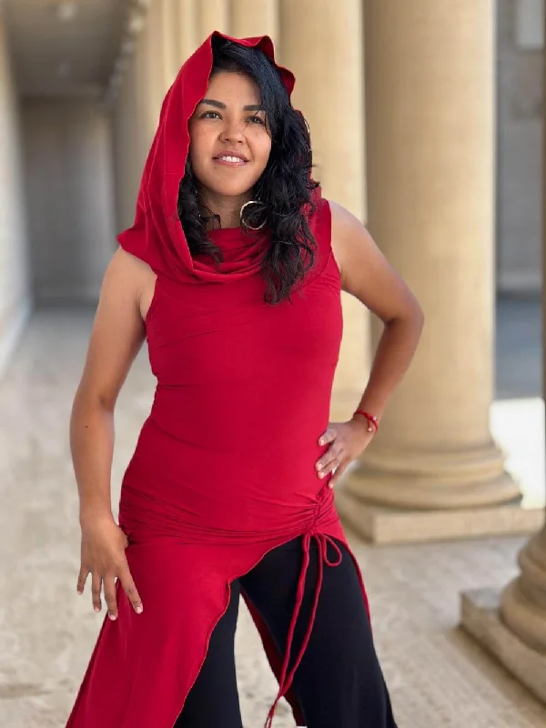 Yoga Tops for Pilates and Core Strength -Cowl Ruched Tunic
