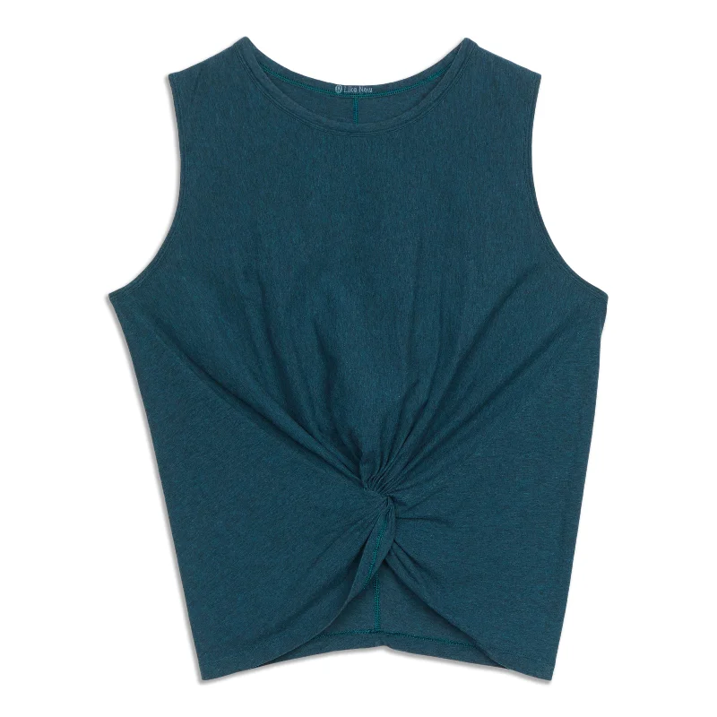 Women's Yoga Tops with Relaxed Fit -Crescent Tank Top - Resale