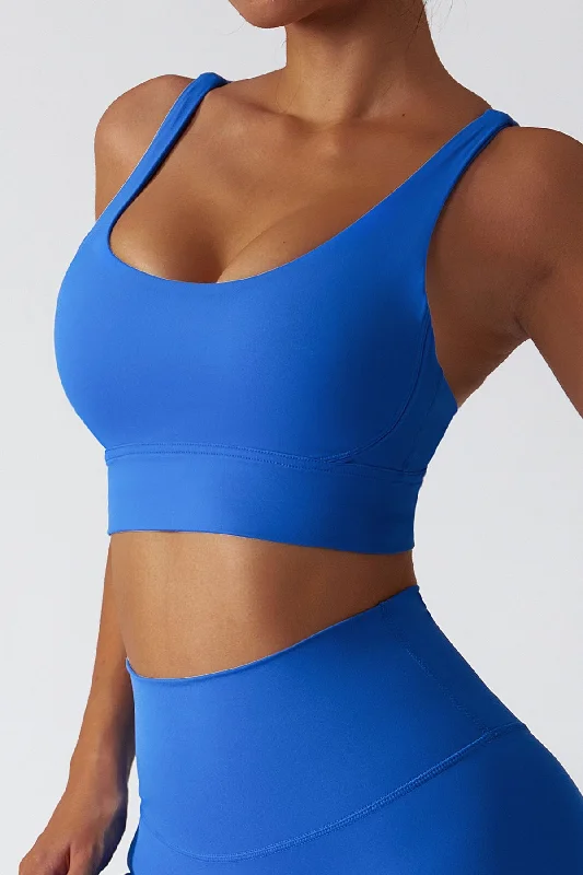 Yoga Bar with Matcha -Strappy Crossover Back Sports Bra