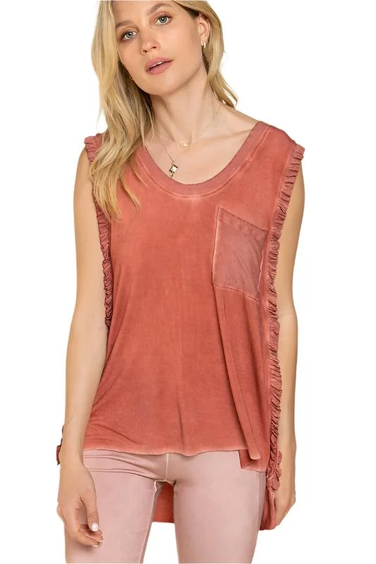Yoga Shorts for Women's Fitness -POL Criss-cross Lace-up Open Back Tank Top