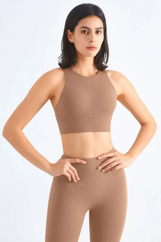 High-Protein Yoga Bars -Crisscross Straps Sports Cami Bra