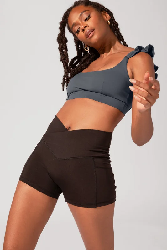 Yoga Shorts for Women’s Daily Use -Crisscross Hourglass® Booty Short - Black