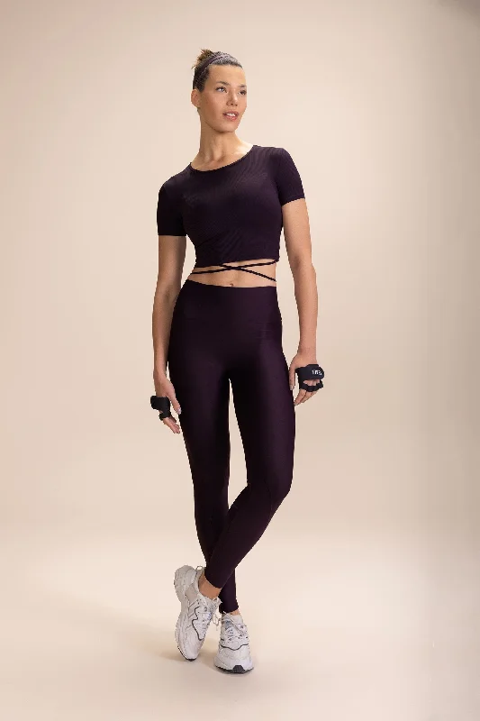 Yoga Tops for Flexibility and Comfort -Crop Ribbed T-shirt