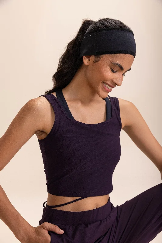 Premium Yoga Tops for Women -Crop Ribbed Tank Top