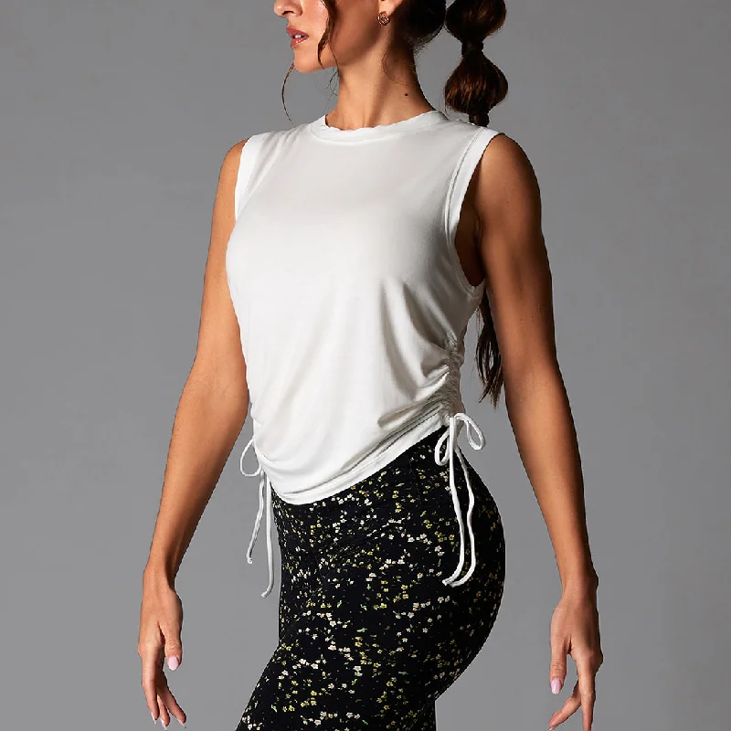 Yoga Tops for Relaxing Flexibility -Crop Side Tie Tank