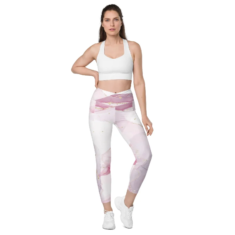 Premium Yoga Pants for Women -Elements Crossover leggings with pockets