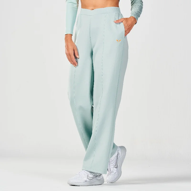 Yoga Pants for Flexibility -Crossover Straight Pants - Surf Spray