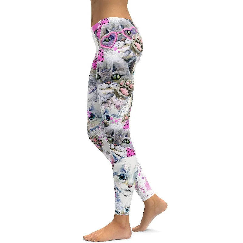 Yoga Pants for Flexibility and Endurance -Cute Kitties Leggings