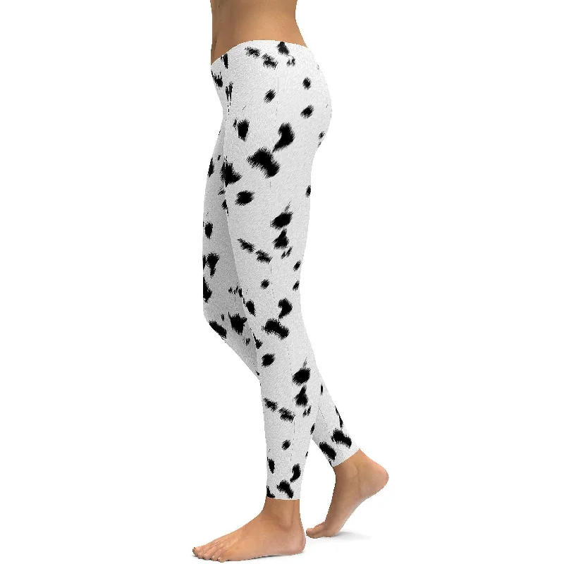 Yoga Pants with Full Support -Dalmatian Skin Leggings