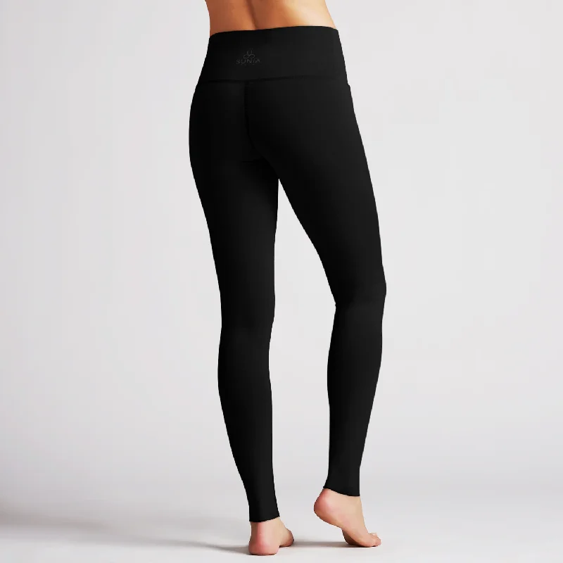 High-Waisted Yoga Pants with Tummy Control -Solid Black High Waist Reversible Womens Leggings High-Waisted Yoga Pants with Tummy Control -Solid Black High Waist Reversible Womens Leggings