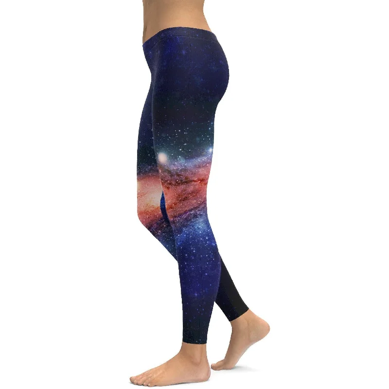 Seamless High-Waisted Yoga Pants -Dark Galaxy Leggings