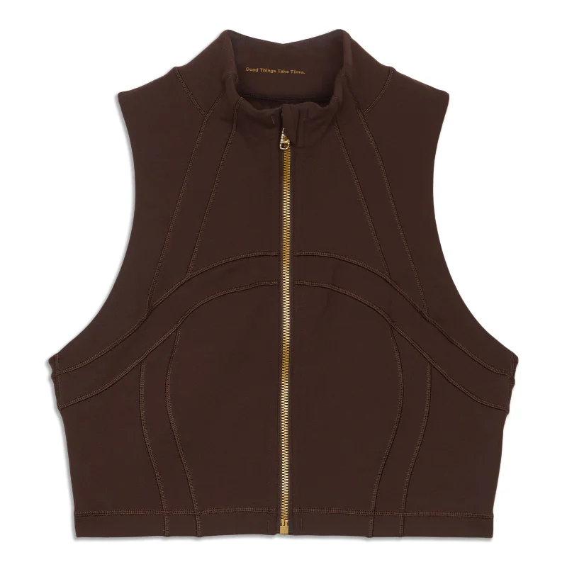 Breathable Yoga Tops for Women -Define Cropped Full-Zip Tank Top - Resale