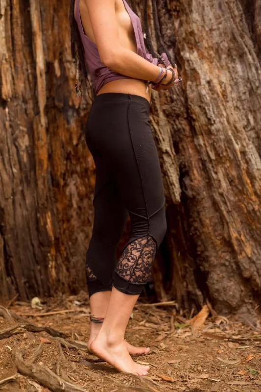 Yoga Pants for Tummy Control -Desert Dweller Leggings - Black