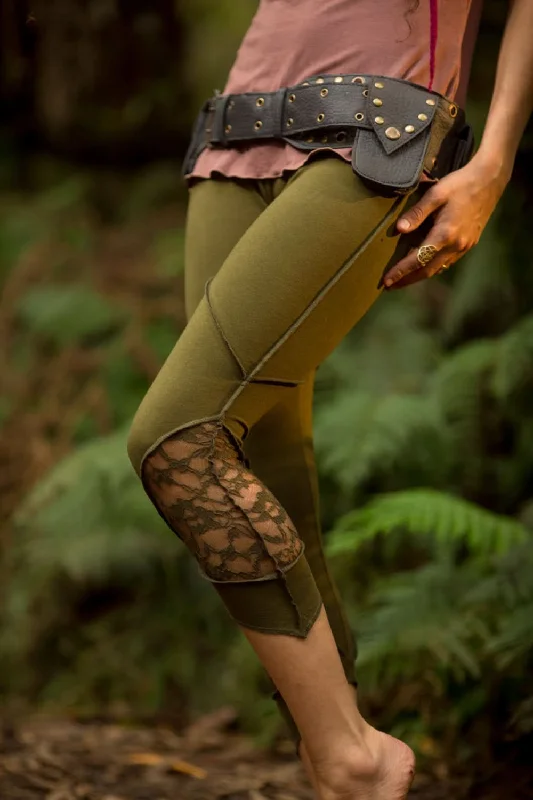 Breathable Yoga Pants for All-Day Wear -Desert Dweller Leggings - Green
