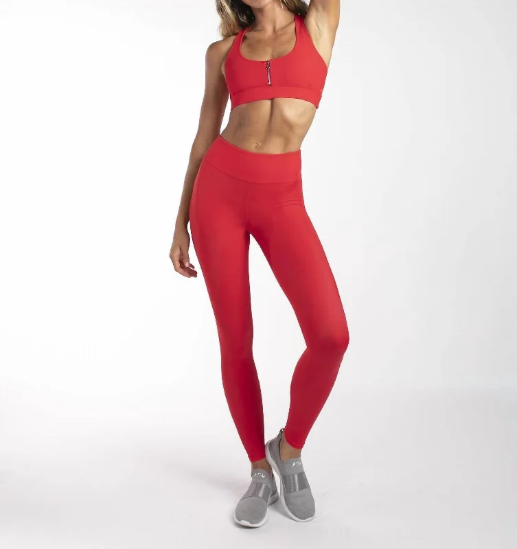 Premium Yoga Shorts for Relaxing -Destiny Legging In Red