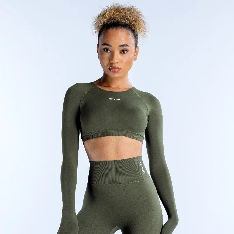 Lightweight Yoga Tops for Summer -Dynamic Long Sleeve Crop Top