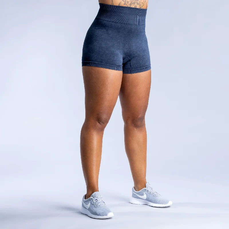 Yoga Shorts for Deep Stretch and Recovery -Valkyrie Acid Wash Shorts