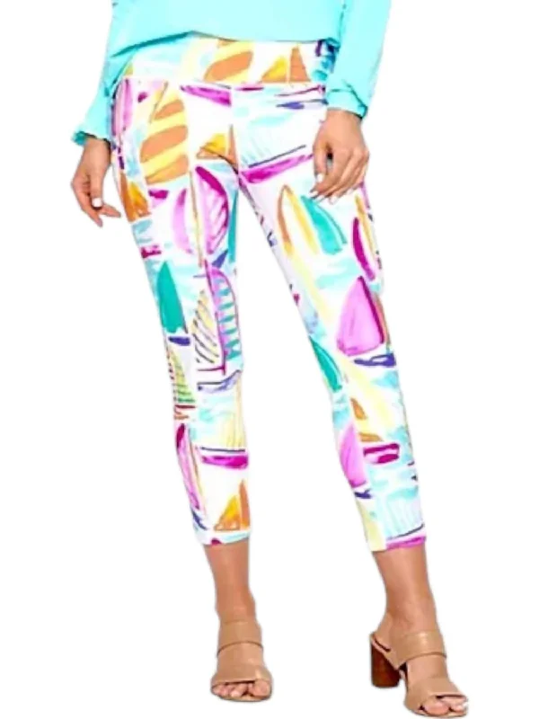Yoga Shorts for Everyday Flexibility -Diana Cropped Legging Pants In Sail Away