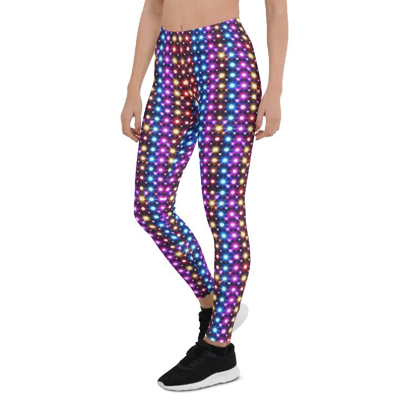 Soft Compression Yoga Pants for Flexibility -Disco Fever Leggings