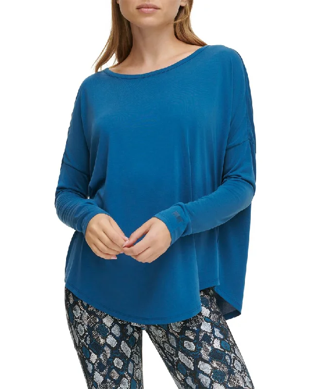 Yoga Tops for Increased Flexibility -DKNY Highline Jersey Open Back Top