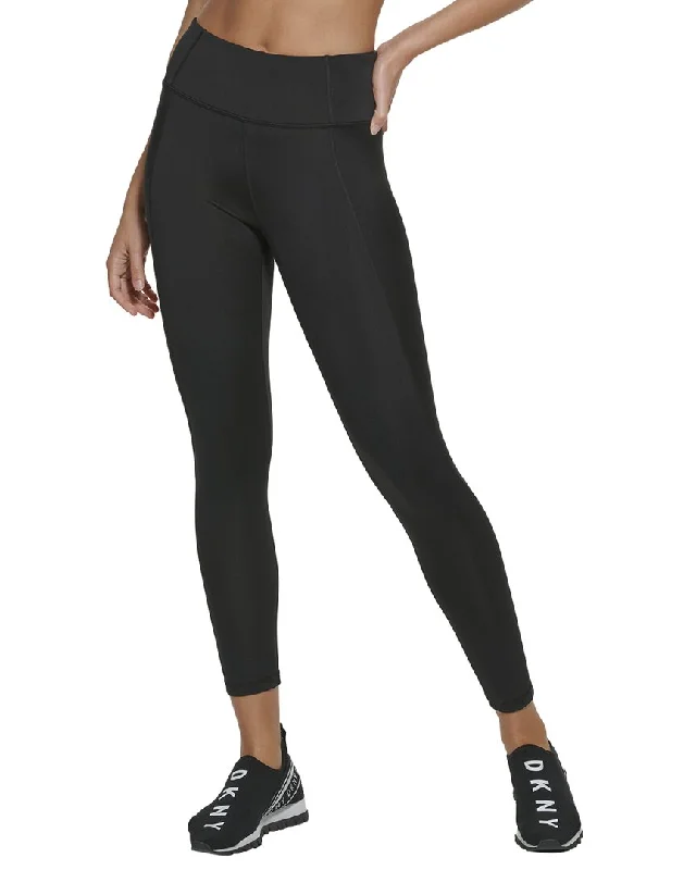 Yoga Shorts with Adjustable Waist -DKNY Ultra Compression High-Waist 7/8 Tight