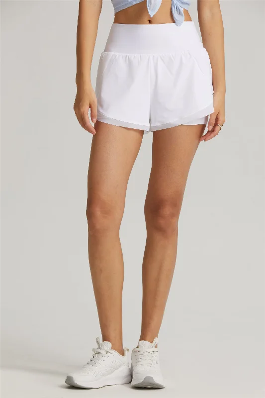 Women's Yoga Shorts for Comfortable Fit -Double Layer Fitness Short