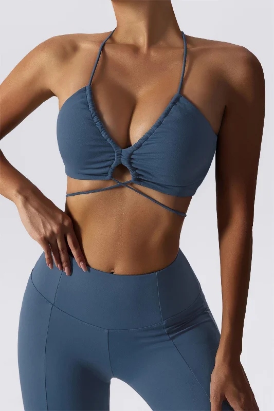 Yoga Bar with Turmeric for Inflammation -Criss Cross Straps with Drawstring Sports Bra
