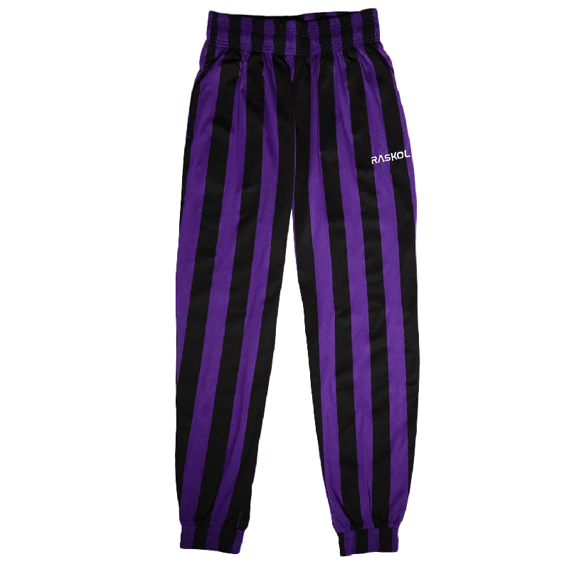 Best Fit Yoga Pants for Comfort -DUMP COVER 2.0 (PURPLE STRIPED Parachute Pants)