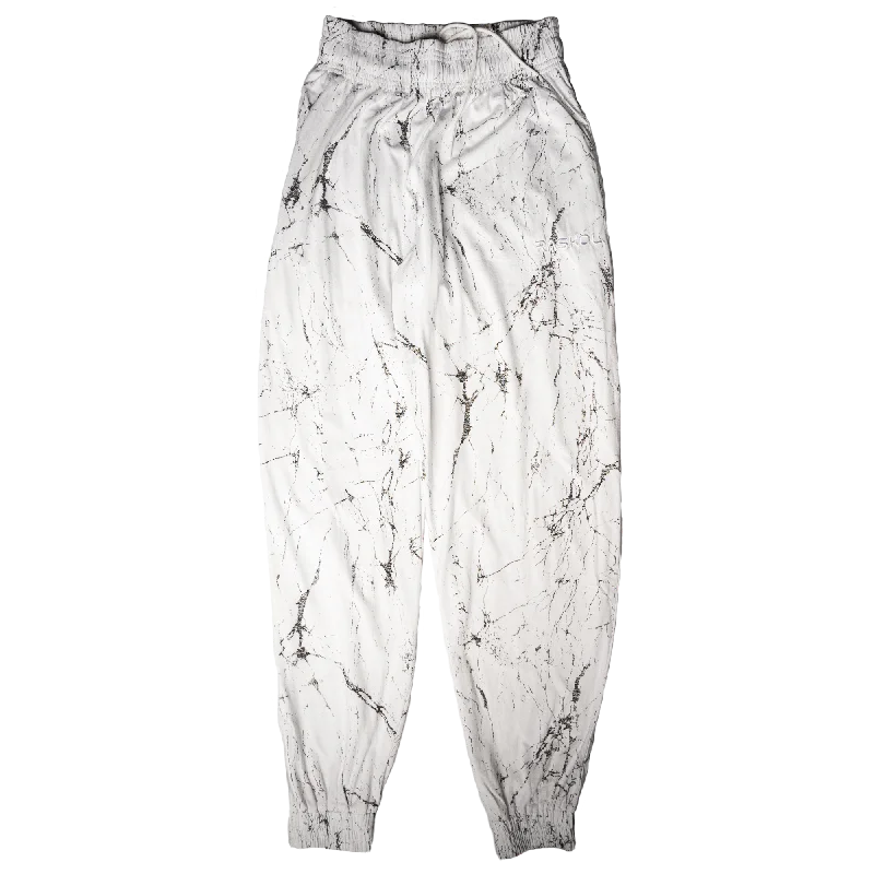 Quick Dry Yoga Pants -DUMP COVER 2.0 (WHITE MARBLE Parachute Pants)