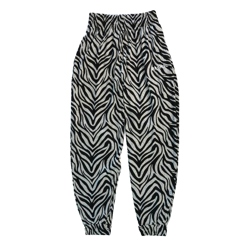 Breathable Leggings for Yoga -SILK DUMP COVERS (WHITE TIGER Parachute Pants)