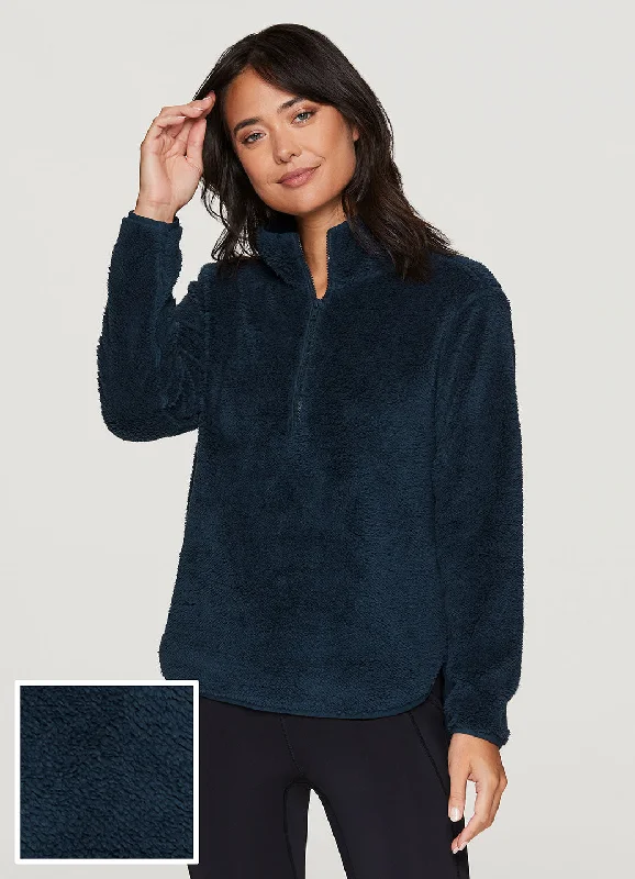Loose Yoga Tops for Flexibility -Dylan 1/4 Zip Sherpa Pullover
