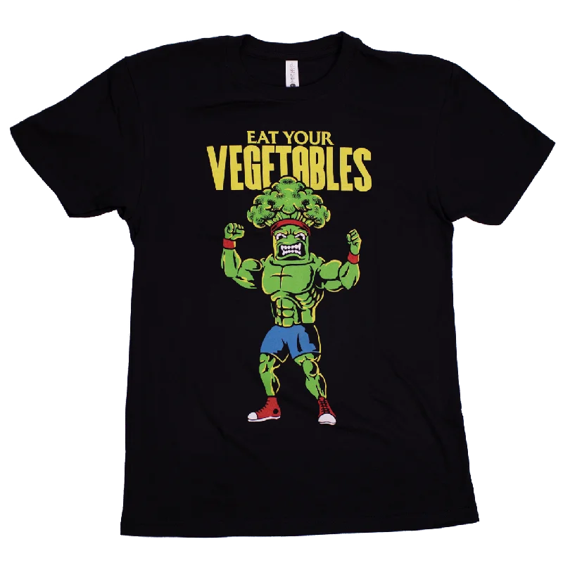 Yoga Tops for Warm-Up and Flexibility -Eat Your Vegetables (PREMIUM OVERSIZED TEE)