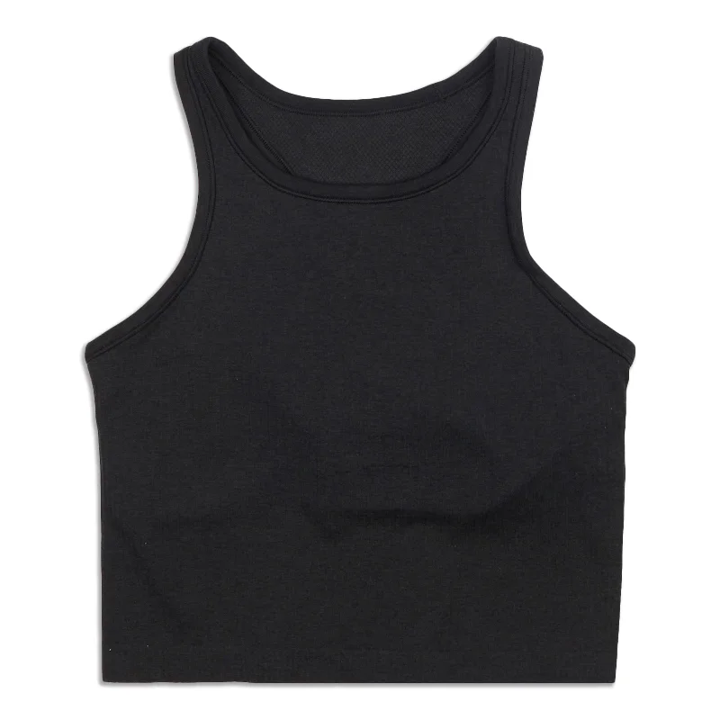 Women's Yoga Tops with Breathable Material -Ebb To Street Cropped Racerback Tank Top - Resale