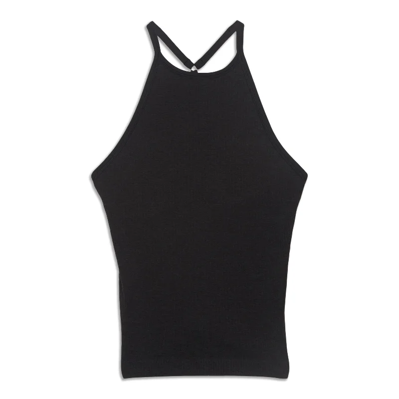 Breathable Yoga Tops for Fitness Classes -Ebb To Street High-Neck Tank Top - Resale
