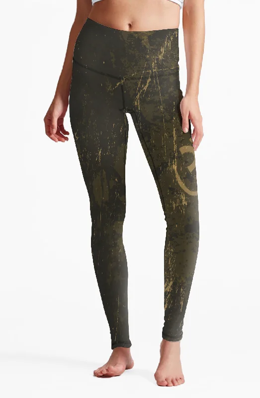 Yoga Pants with a Relaxed Fit -Eco Recycled Fabric Aum High Waist Womens Yoga Leggings Yoga Pants with a Relaxed Fit -Eco Recycled Fabric Aum High Waist Womens Yoga Leggings