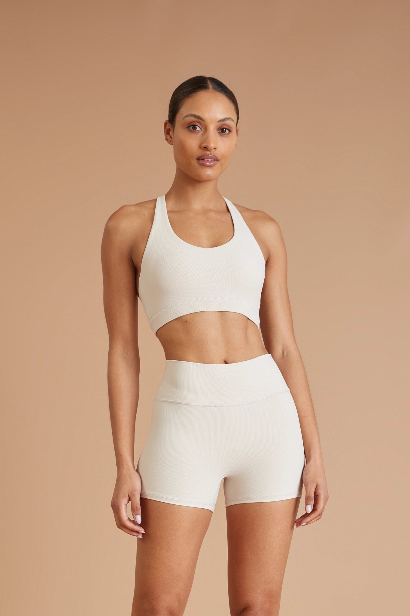 Stretchable Yoga Shorts for Yoga Poses -EcoRib 4" Bike Short