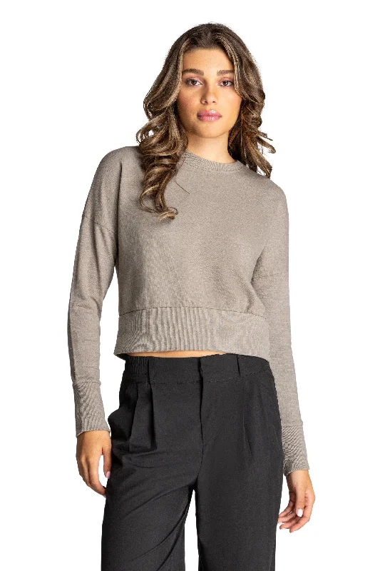 Women's Yoga Tops for Running and Yoga -EcoFlex Ribbed Pullover
