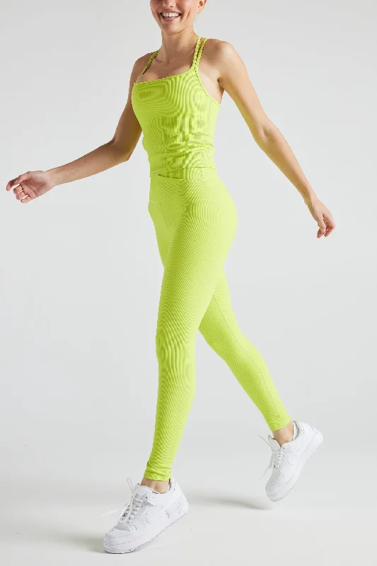 Flexible Fit Yoga Pants -ELECTRIC RIB LEGGING