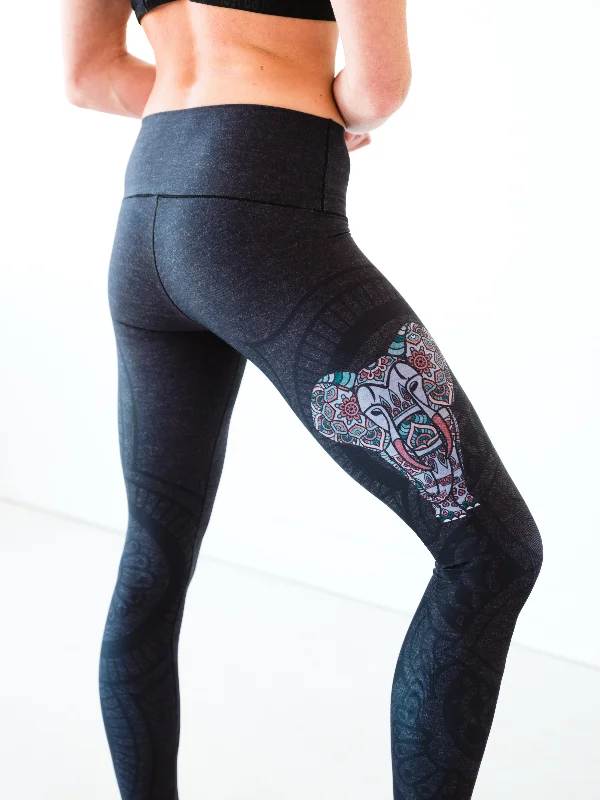 Yoga Pants with Moisture-Wicking Fabric -Elephant Yoga Pants *FINAL SALE*