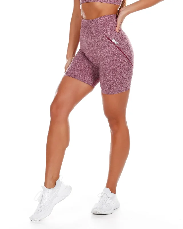 Yoga Shorts for Relaxing Yoga Practice -Elite Seamless Shorts - Berry