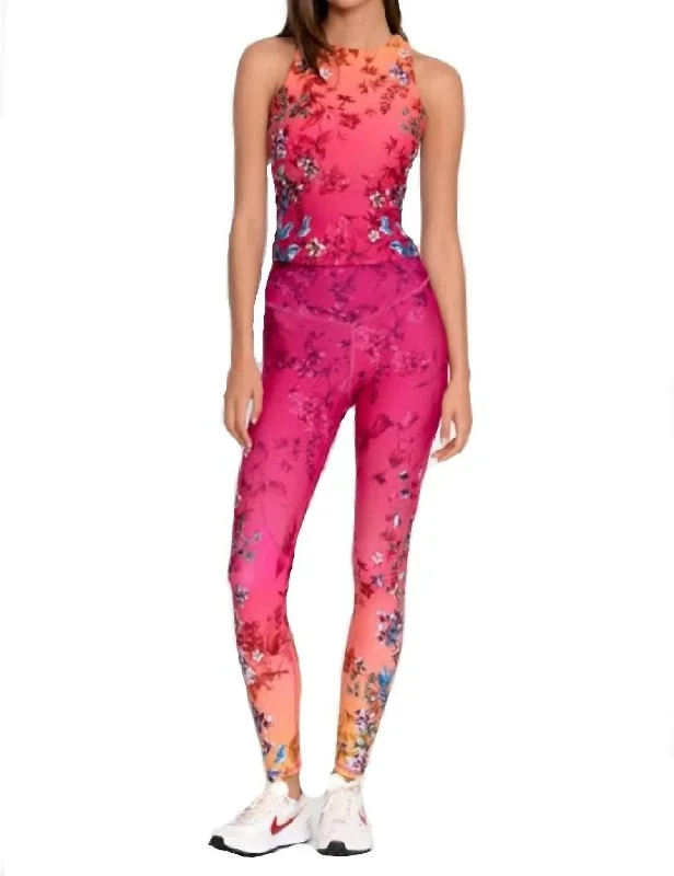 Yoga Shorts for Toning and Sculpting -Emboy Bee Active V-Yoke Legging In Multi