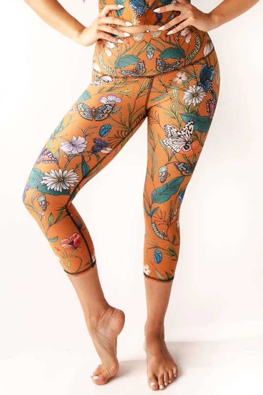 Supportive Yoga Pants -Emerge Printed Yoga Crops