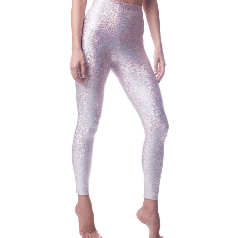 Yoga Pants for Performance -Pink Mermaid Legging - Sneaker Length