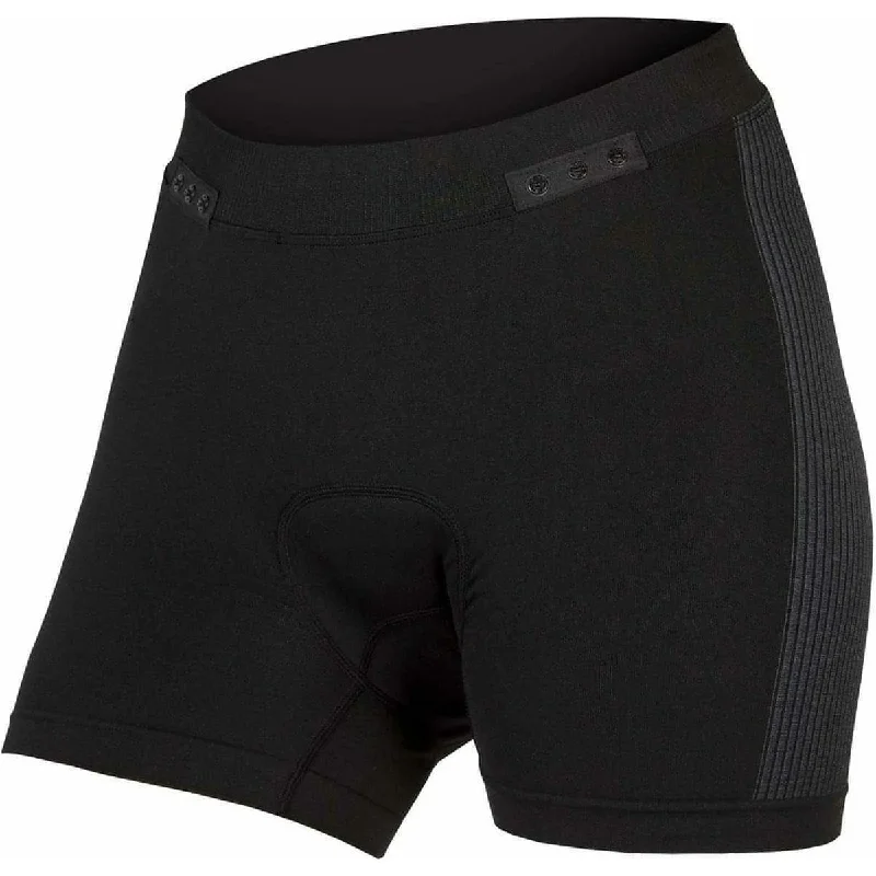 Yoga Shorts with Adjustable Fit -Endura Engineered Padded Womens Boxer Short With ClickFast - Black Yoga Shorts with Adjustable Fit -Endura Engineered Padded Womens Boxer Short With ClickFast - Black