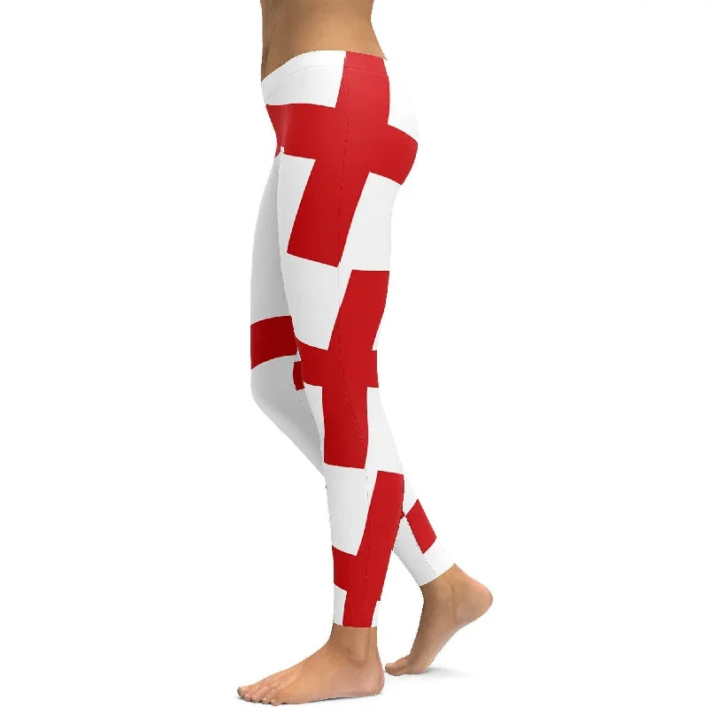 Yoga Pants with Breathable Material -English Flag Leggings