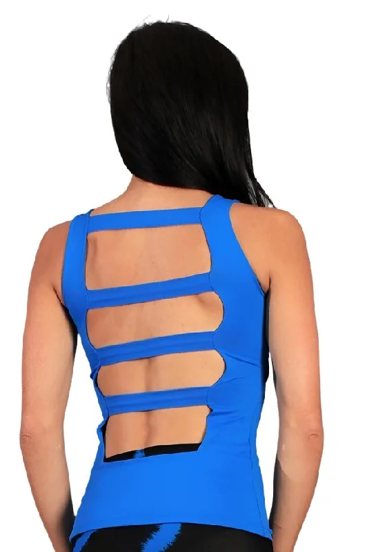 Yoga Shorts for Running and Yoga -Equilibrium Activewear Ladder Back Top LT1053 Royal Yoga Shorts for Running and Yoga -Equilibrium Activewear Ladder Back Top LT1053 Royal