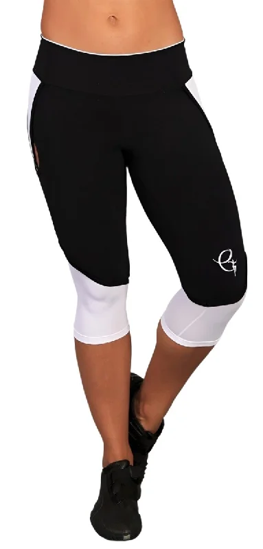 Yoga Shorts for Comfort and Support -Equilibrium Activewear Muscle Enhancing Mesh Inset Capri C365 Yoga Shorts for Comfort and Support -Equilibrium Activewear Muscle Enhancing Mesh Inset Capri C365