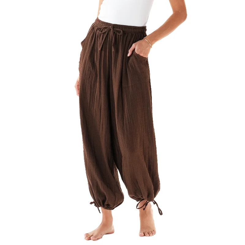 High Performance Yoga Pants -Espresso Adventure Cargo Pants