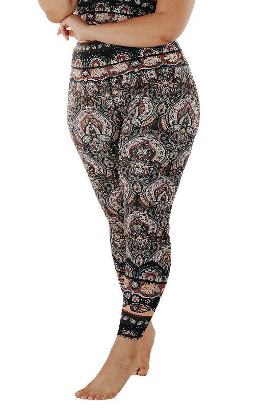Women's Yoga Pants with Compression -Espresso Yourself Printed Yoga Leggings